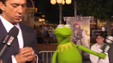 Kermit the Frog At The Pirates of the Caribbean On Stranger Tides World Premiere