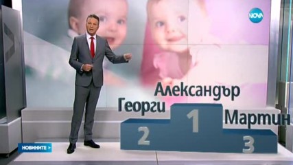 Кои са най-популярните имена при новородените през 2016 г.?