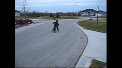 8 year old jumps car on a mountain bike