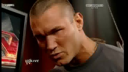Raw.03/16/09 Todd Grisham взима интервю от Randy Orton