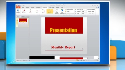 Microsoft® Powerpoint 2010: How to animate text in a presentation on Windows® 7?