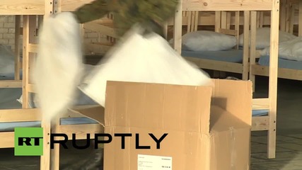 Germany: Army prepare refugee shelter at Berlin's Tempelhof