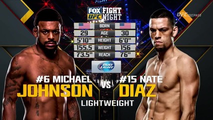 Michael Johnson vs Nate Diaz (ufc on Fox 17, 19.12.2015)