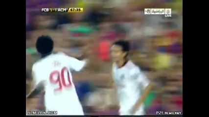 Inzaghi goal vs barcelona 25 - 8 - 2010