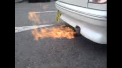 bens car flames 
