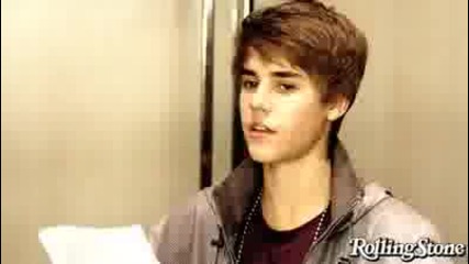 Justin Bieber on the Rolling Stone photoshoot