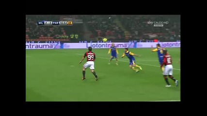12.02.2011 Милан 2 - 0 Парма гол на Антонио Касано 