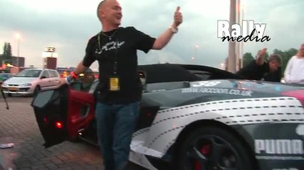 Gumball 3000 Rally 2010 - Dutch border - great sounds Hd