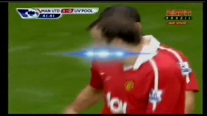 Бербатов Гол ! Манчестър - Ливърпул 1 - 0