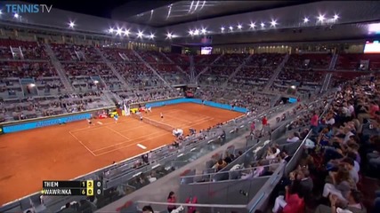 Mutua Madrid Open [2014] - Dominic Thiem Hits a Hot Shot!