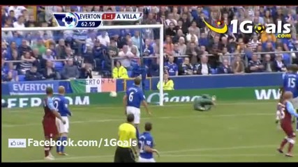 Страхотен гол на Стилян Петров, Everton 2 - 2 Aston Villa - 10.09.2011