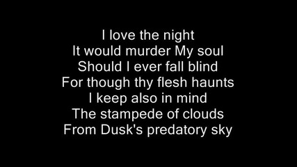 Cradle Of Filth Amor e Morte with Lyrics