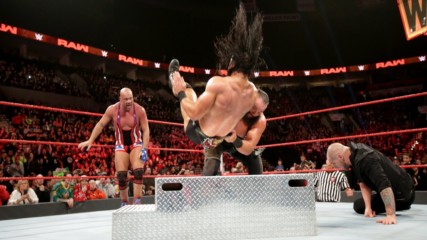 Braun Strowman helps Kurt Angle subdue Baron Corbin & Drew McIntyre: Wal3ooha, 7 February, 2019