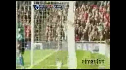 05 04 2009 Manchester 3:2 Aston Villa  Ronaldo Goal 1 - 0!!!