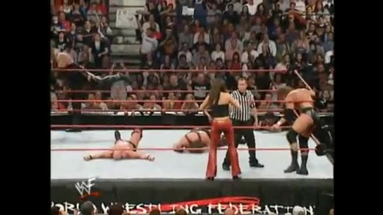 Леденият Стив Остин и Трите Хикса с-у Гробаря и Кейн World Inter Tag Championship целият мач