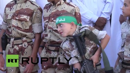 State of Palestine: Al-Qassam Brigades parade remembers three killed leaders