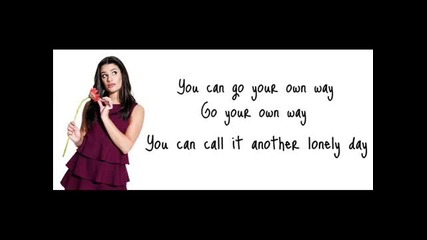Glee (lea Michele) - Go your own way (lyrics)