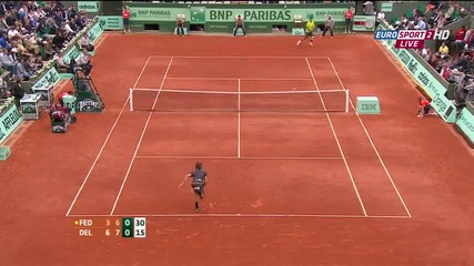 Federer vs Del Potro - Roland Garros 2012 - Part 2!