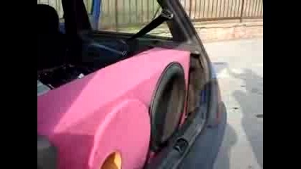 Dragracing Car - Pink Subwoofer