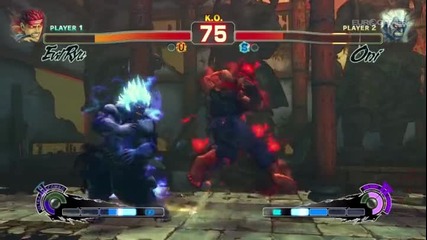 Street Fighter I V A E - Oni vs. Evil Ryu 