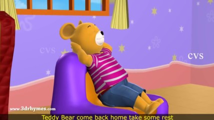 Teddy Bear Song -3d Animation Teddy Bear Nursery Rhyme for Children