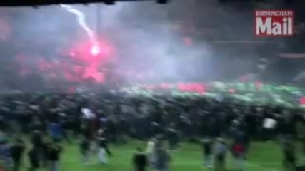Full footage of violence at St Andrews Stadium 