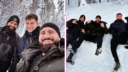 Три весели момчета: Генчо и приятелите му от "Игри на волята" се радват на снега на Боровец