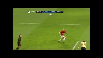 Ман Ютд - Милан 4 - 0 гол на Флетчър*1/8 финал мач реванш Шампионска Лига 10.03.10 