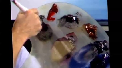 S07 Радостта на живописта с Bob Ross E02 - изолирано езеро ღобучение в рисуване, живописღ