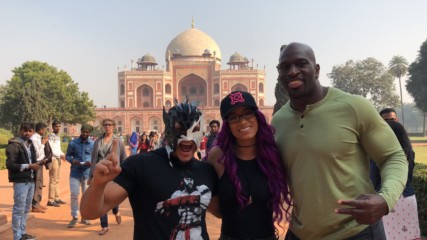 Sasha Banks, Kalisto and Titus O'Neil explore Humayun's Tomb