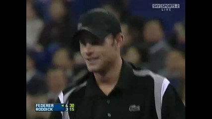 Federer vs Roddick - Shanghai Masters Cup 2007 (highlights) 
