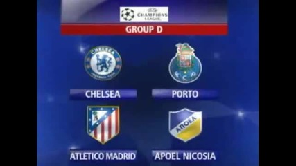 Uefa Champions League Group Stage Draw (27 - 08 - 09)