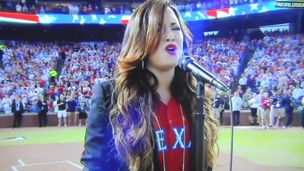 Толкова М О Щ Е Н глас! Деми Ловато пее National Anthem в Далас, Тексас