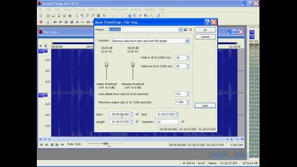 Урок 15 - Sound Forge Pro - Изтриване на тишината