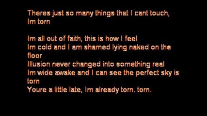 Natalie Imbruglia - Torn (lyrics)