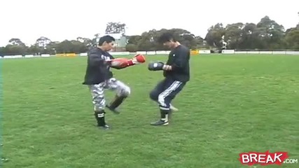 Funny Sparring Accident 