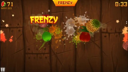 Геймплей на Fruit Ninja Hd