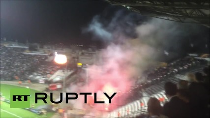Greece: Dortmund supporters clash with Greek riot police