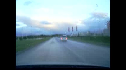 Кола с турбо ето как върви!!!