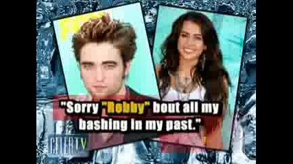 Miley Cyrus crushing on Robert Pattinson