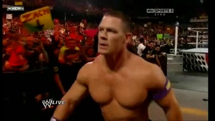 Raw-the Rock vs The Miz vs John Cena