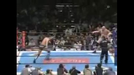 NJPW Kurt Angle & Yuji Nagata Vs. Travis Tomko & Giant Bernard