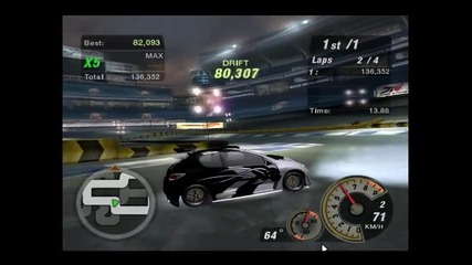 Need for Speed Undregraund 2 - drifting with Peugeot 206 