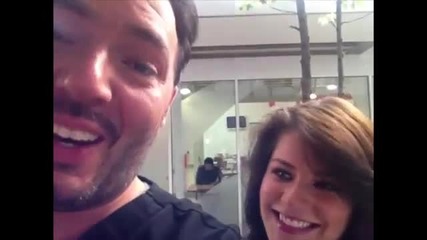 Rodrigo y Alejandra Lazcano detras de camaras