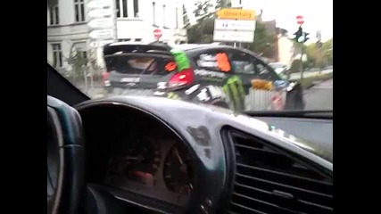 Ken Block cruised with Bmw E36 (wrc 2011 Trier)