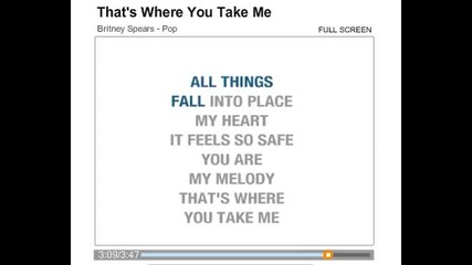 Пейте като Britney Spears - Thats Where You Take Me (karaoke)