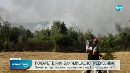 Пожар избухна в известен италиански парк