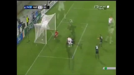 Втори гол на Супер Пипо * Марсилия - Милан 15.09.2009