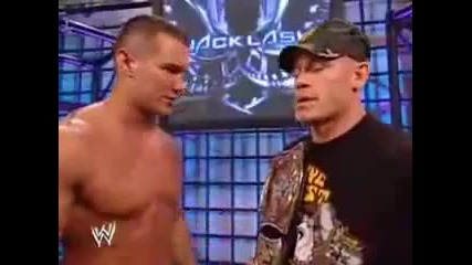 Backlash 2007 John Cena And Randy Orton Backstage Segment