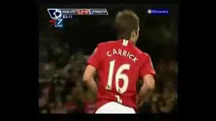 Manchester United vs Portsmouth Michael Carrick 2 - 0